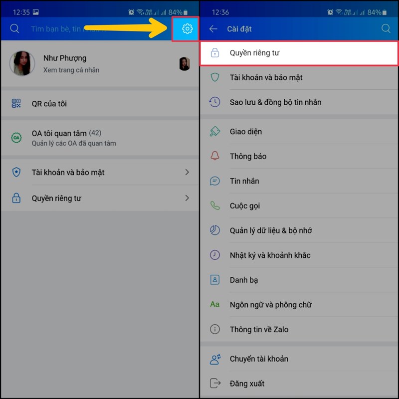 cach an tai khoan zalo