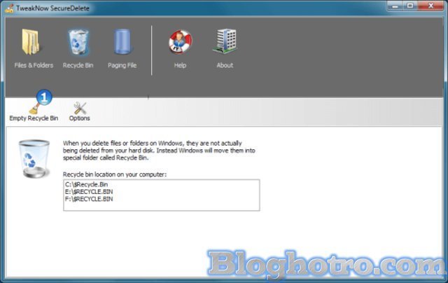 cach dung TweakNow SecureDelete