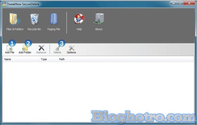 cach dung TweakNow SecureDelete