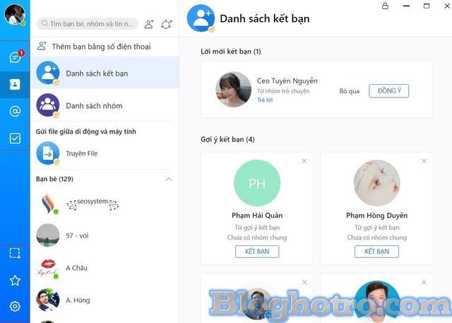 cach dung zalo tren pc