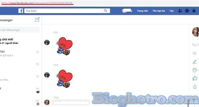 cach lay link rut gon messenger