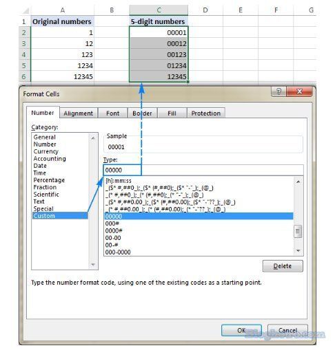 dinh dang so tuy chinh trong excel