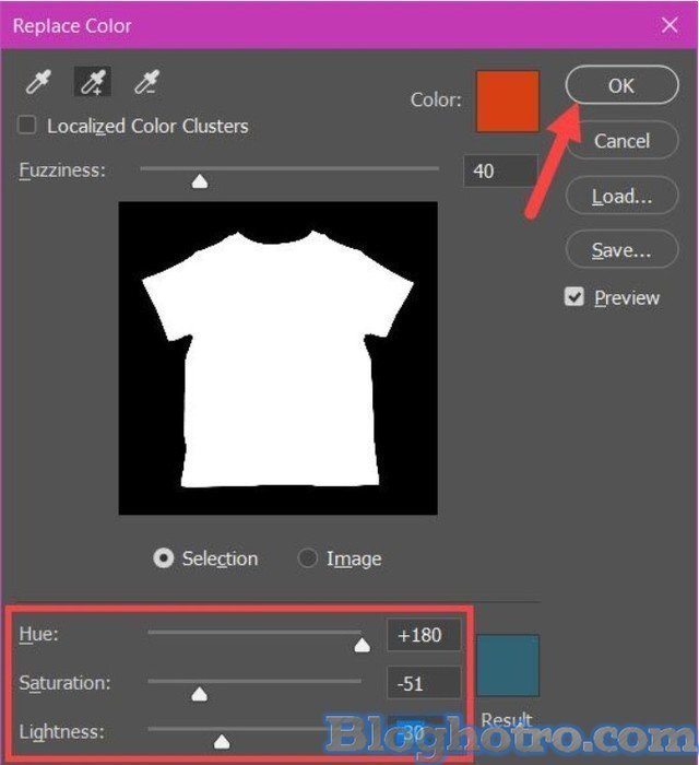 doi mau doi tuong trong photoshop