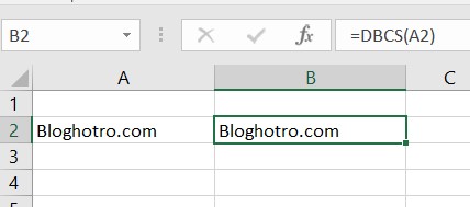 ham DBCS trong Excel