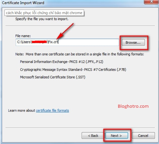 sua loi chung chi bao mat