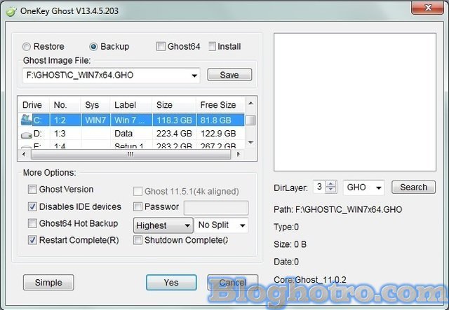 tao file ghost bang onkey ghost