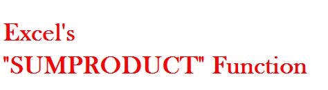 Ham sumproduct trong excel