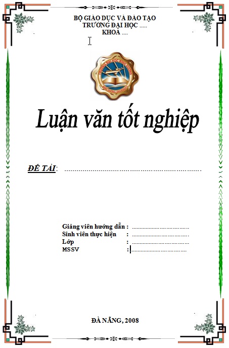 Ảnh minh hoạ: bìa luận văn đẹp trên word (3)