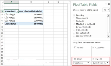Ảnh minh hoạ: Pivot Table trong excel (9)