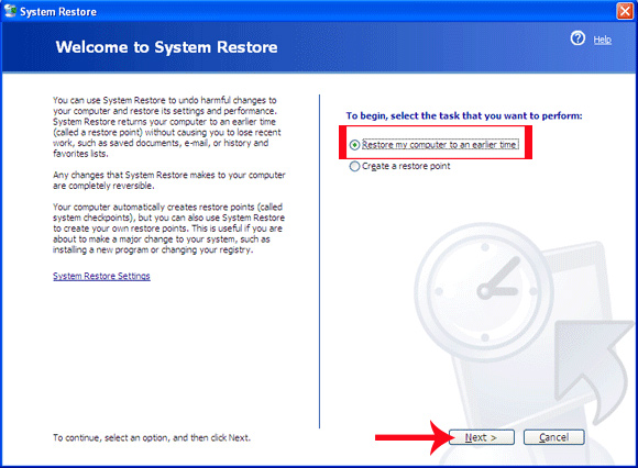 System Restore la gi 4