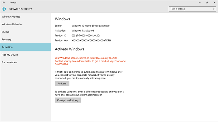 Hình ảnh minh họa về hệ điều hành windows 10 single language khi cài đặt trên máy tính