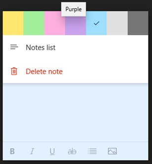 cac thao tac trong phan mem Sticky Notes 2