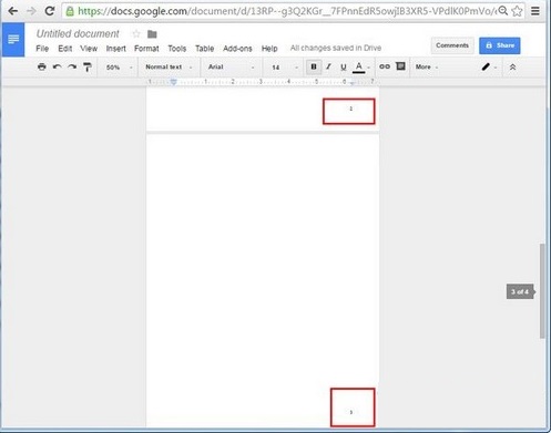 Ảnh minh hoạ: đánh số trang trong google docs (2)