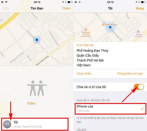 Ảnh minh hoạ: Cách dùng phần mềm Find My Friends 1
