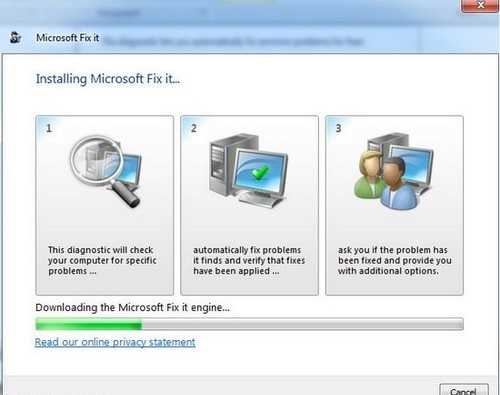 Ảnh minh hoạ: Cách dùng Microsoft Fix It Center
