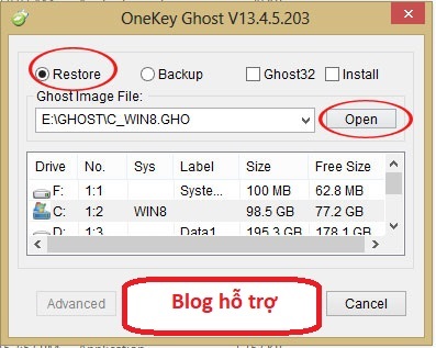 cach dung onekey ghost 7