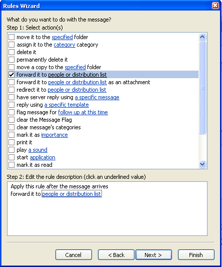 cach forward email trong outlook 7
