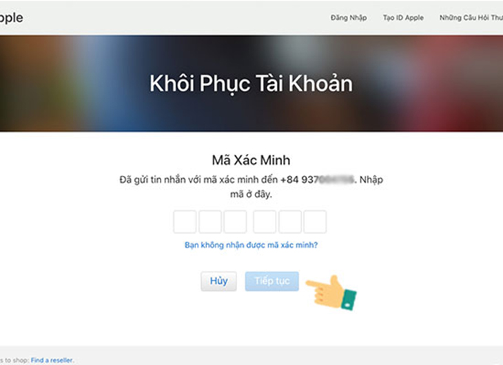 cach lay lai mat khau icloud khi quen 9