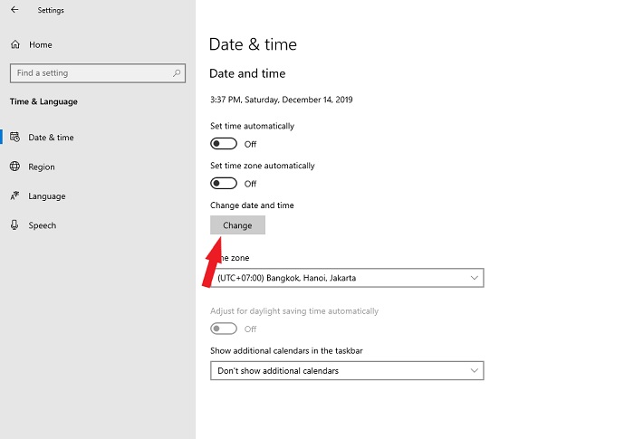 Ảnh minh hoạ: cài đặt ngày giờ trên máy tính windows 10 (3)