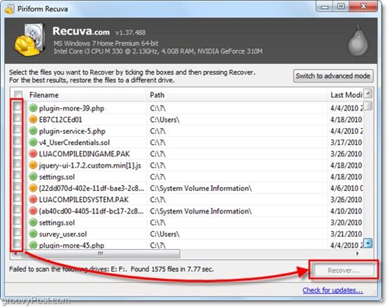 cai dat va su dung phan mem Recuva 6