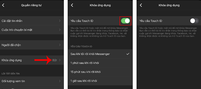 Ảnh minh hoạ: Cài mật khẩu messenger trên điện thoại iphone 8