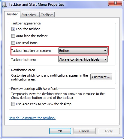 chinh taskbar win 7 1