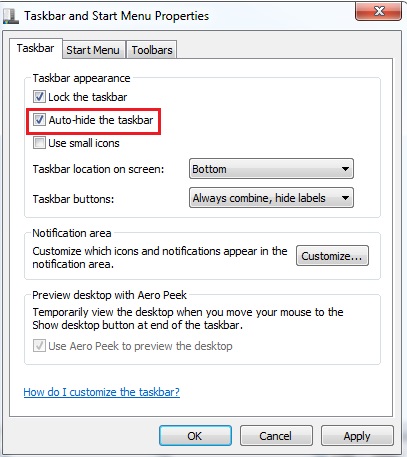 chinh taskbar win 7 5