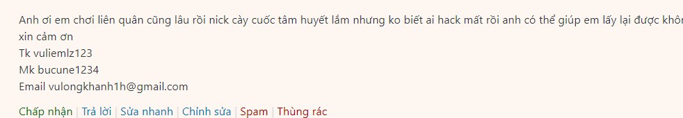 Ảnh minh hoạ: Tặng nick liên quân (1)