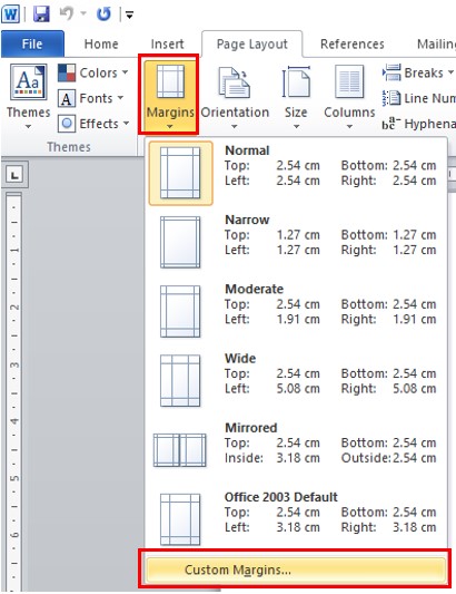 chon kho giay a5 trong word 2010 4