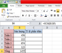 cong thuc tinh phan tram trong excel 5