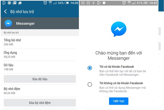 dang xuat messenger tren samsung 3