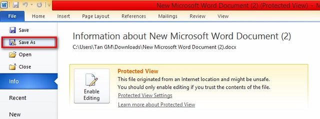file word 2010 bi khoa khong danh duoc chu 4