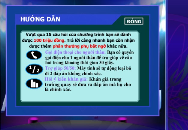 Ảnh minh hoạ: Game Ai là triệu phú