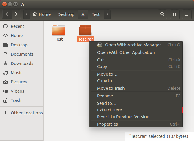 giai nen winrar tren linux