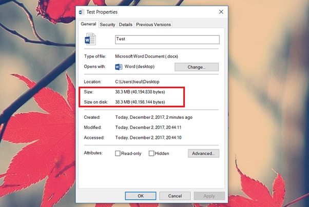 giam dung luong file word
