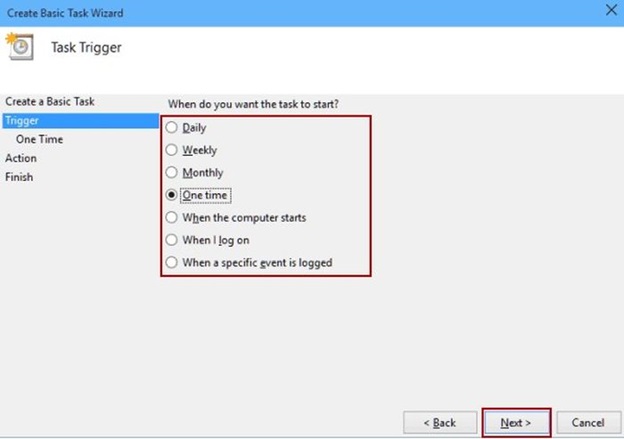 hen gio tat may tinh win 10 bang Scheduler 2