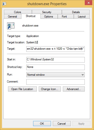 hen gio tat may tinh win 10 bang shortcut 1