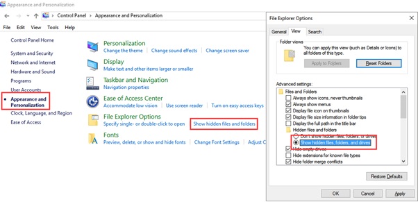 hien file an trong usb