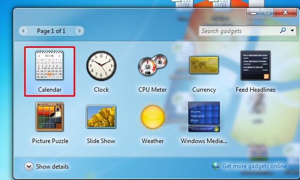 Ảnh minh hoạ: Cách hiện lịch trên windows 7 (1)