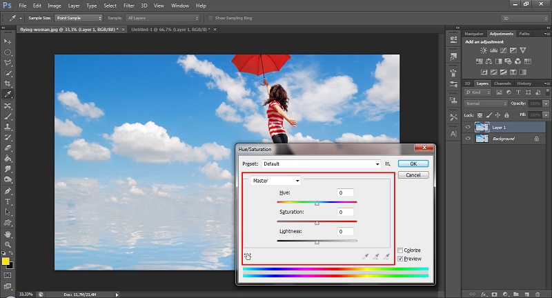 Ảnh minh hoạ: hue trong photoshop 1