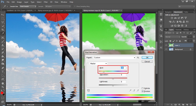 Ảnh minh hoạ: hue trong photoshop 2