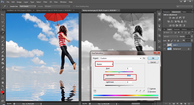 Ảnh minh hoạ: hue trong photoshop 5