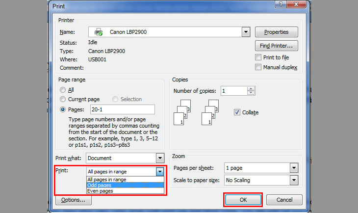 in 2 mat trong word 10
