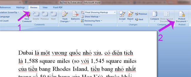 khoa file word khong cho chinh sua 1