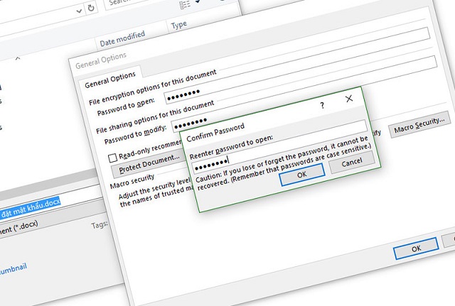 khoa file word khong cho chinh sua