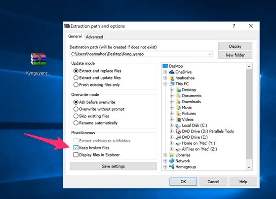khong giai nen duoc file rar 3