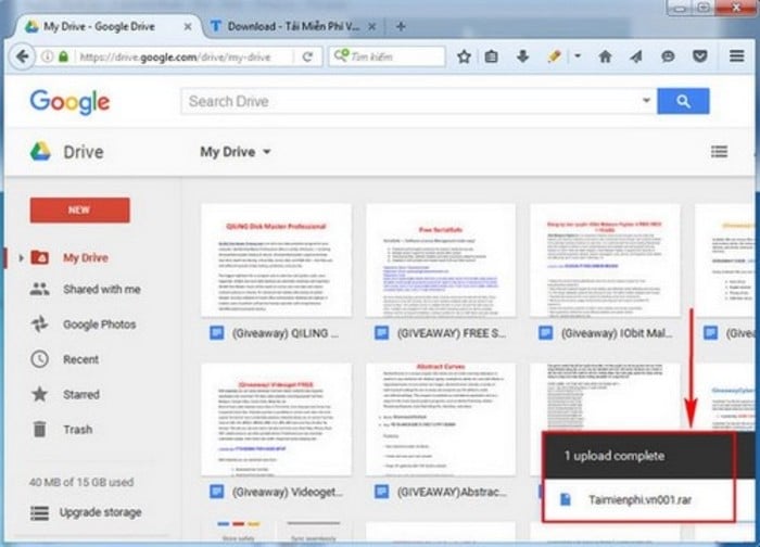 Ảnh minh hoạ: Không tải được file lên google drive bằng điện thoại (3)