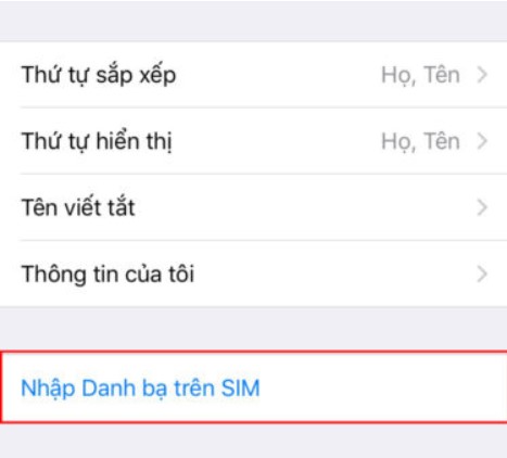 lay lai danh ba dien thoai tren iphone 1