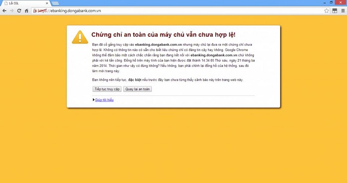 loi chung chi bao mat tren trinh duyet web