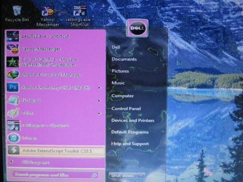 man hinh may tinh bi loang mau